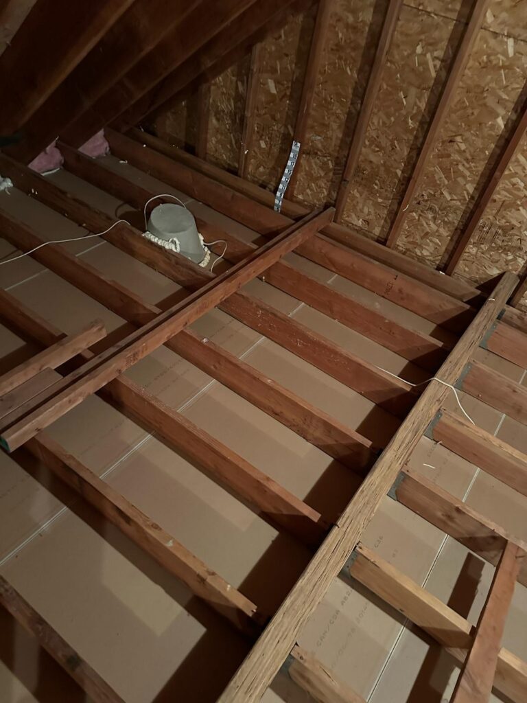 attic floor preparation before blown insulation