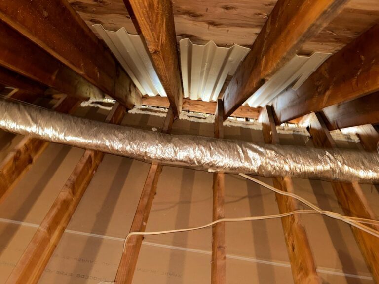 attic floor sealing and insulated duct