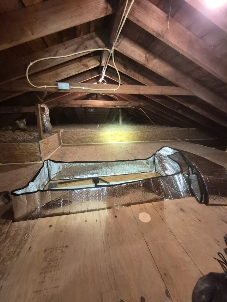attic hatch surround and storage floor