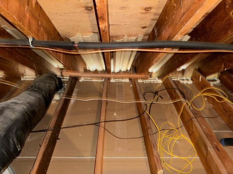 attic top plate sealing around wiring