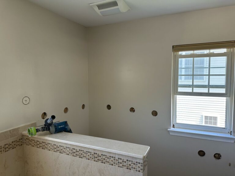 bathroom wall insulation drill holes nj