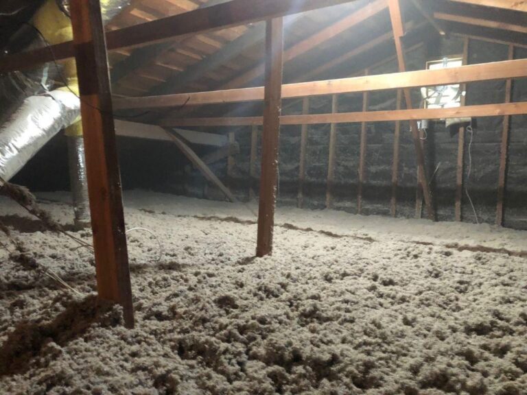 blown in insulation around attic posts nj