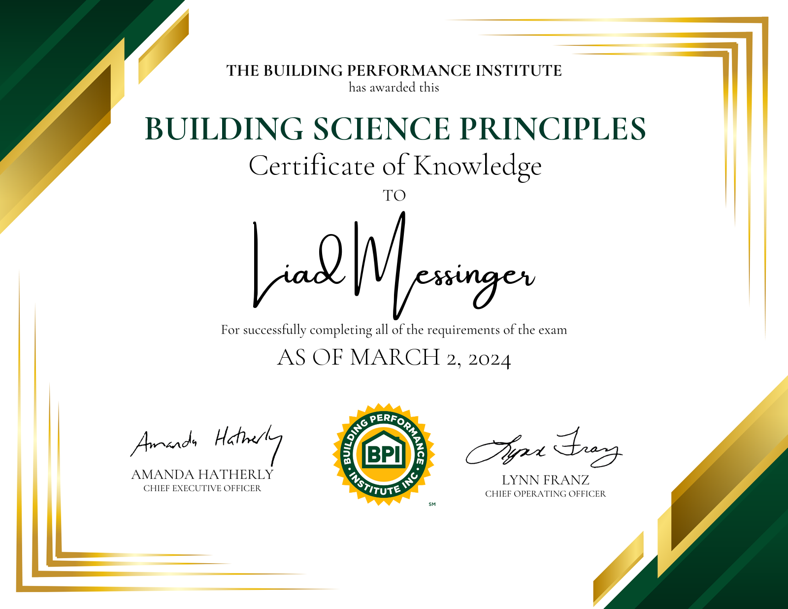 BPI Certified