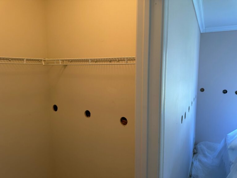 closet wall insulation drill holes nj