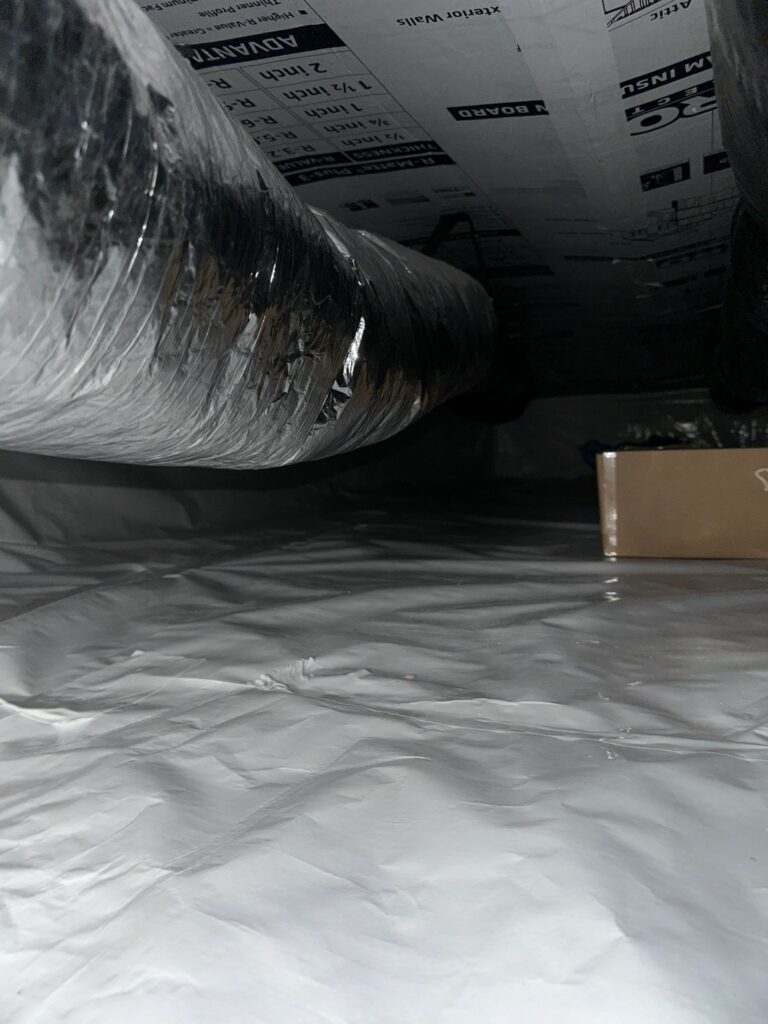 crawl space vapor barrier and insulated air ducts nj