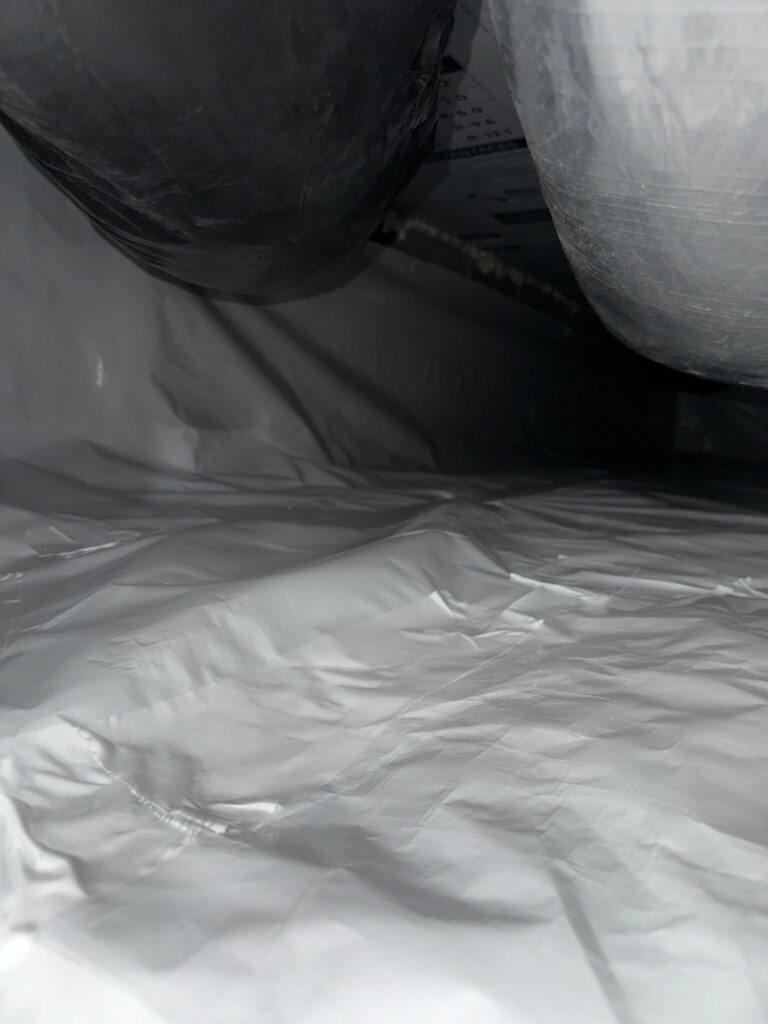 crawl space vapor barrier beneath ductwork nj