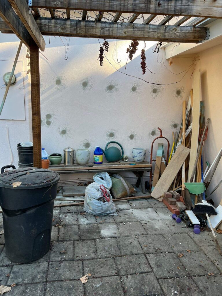 exterior stucco wall insulation patches under patio nj