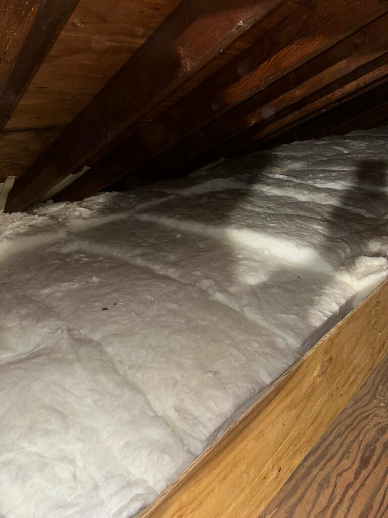 fiberglass batts under sloped attic roof nj