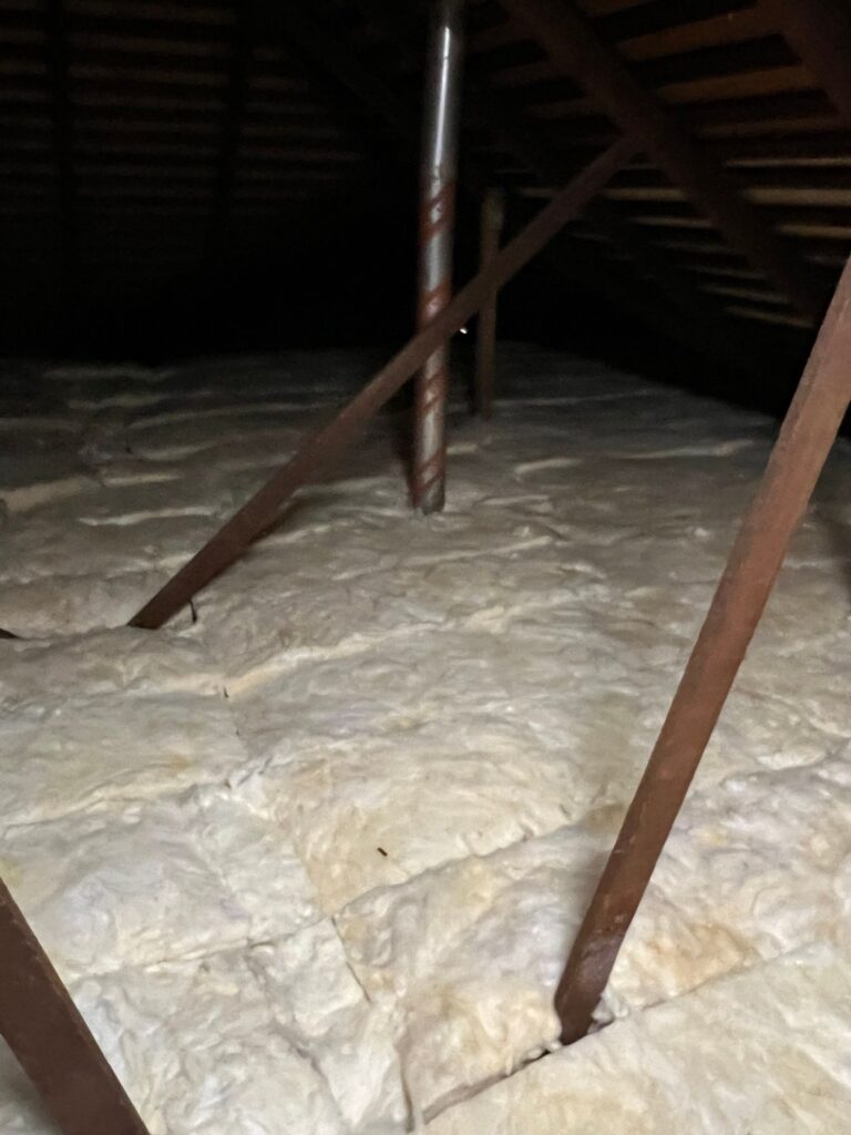 fiberglass insulation around attic bracing nj