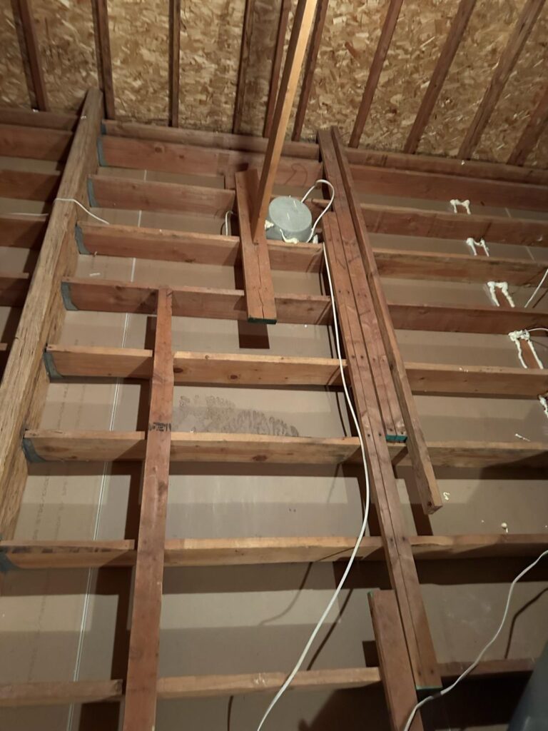 prepared attic floor and sealed openings