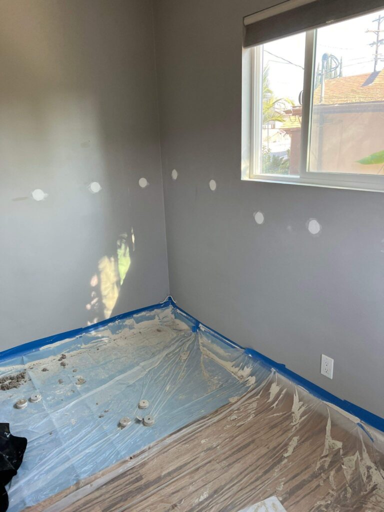 wall insulation drywall patches below window nj